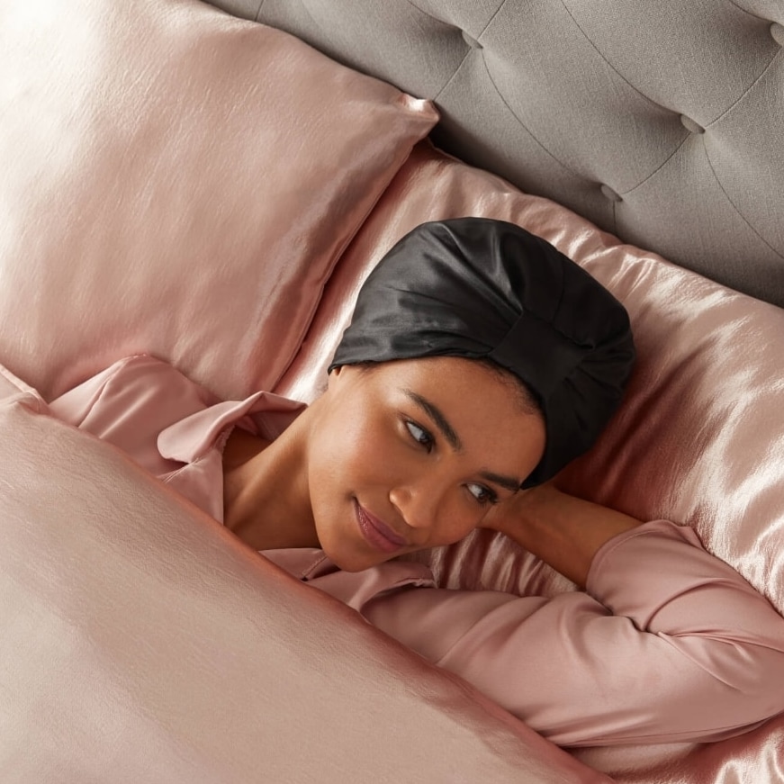 Turbantes sleep pink 100% seda – 19 momme – Lady Cosmetics