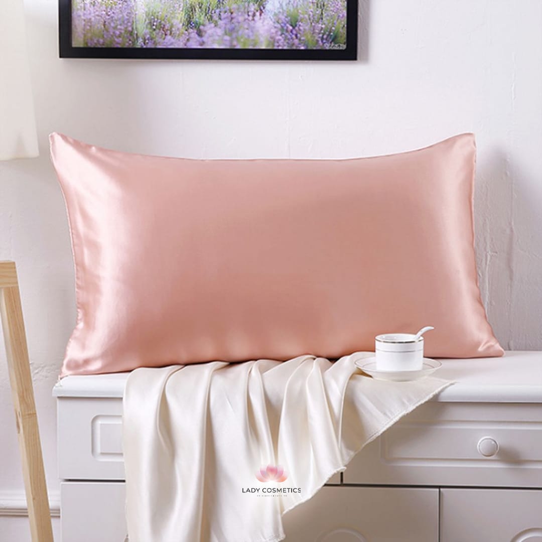 Funda de almohada de seda de morera rosa para cabello y piel, fabricada en  Estados Unidos, seda real de 22 mommes, fundas de almohada suaves con